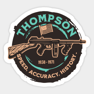 Thompson Submachine Gun | World War 2 Weapon Sticker